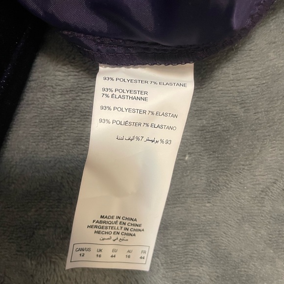 MICHEL STUDIO beautiful velvet purple wide leg pants! Size 12 - Picture 6 of 9